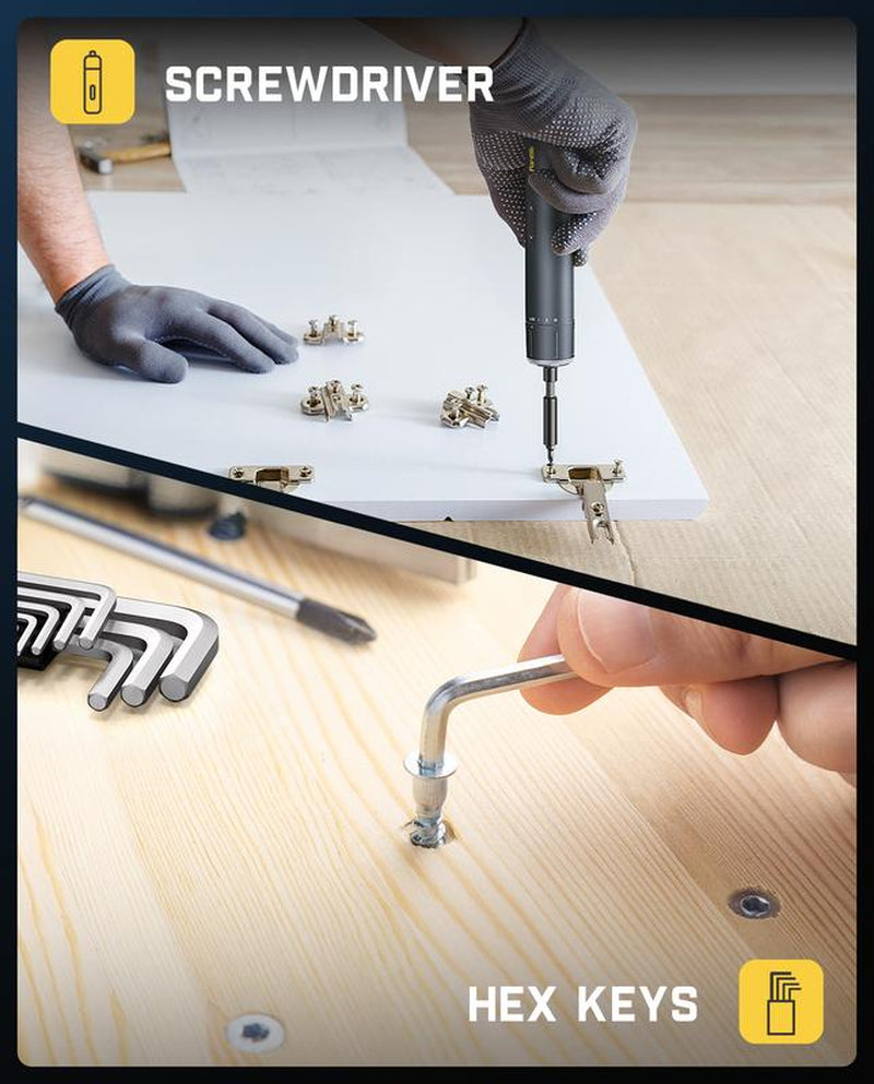 Fanttik Super Brand Day S1 NEX Studio Electric Screwdriver Tool Kit, 3 Torque Settings, Max 6N.M, 10 Magnetic Bits, 7 Types Tools, Hex Keys, Spanner, Claw Hammer, Household Tool Kits for Home Repairs, Idea DIY Christmas Gift