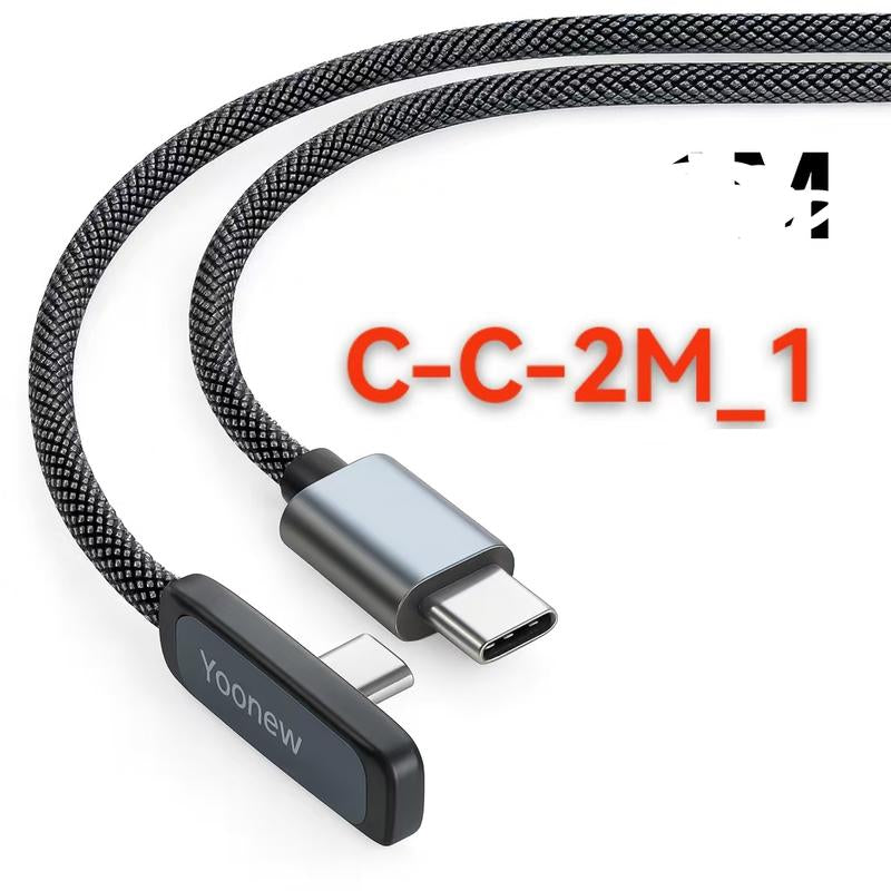 20W/30W PD Fast Charging Cable for Iphone 6-14 & Android Type-C Right Angle Design Braided Durable Data Transfer Cables