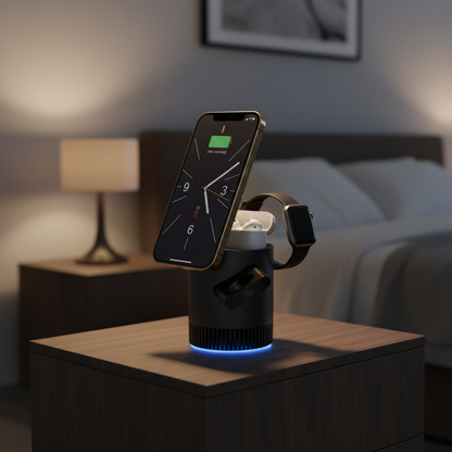 Revolutionary 3-in-1 Magnetic Charging Station – Effortless, Cable-Free Power for Your Devices