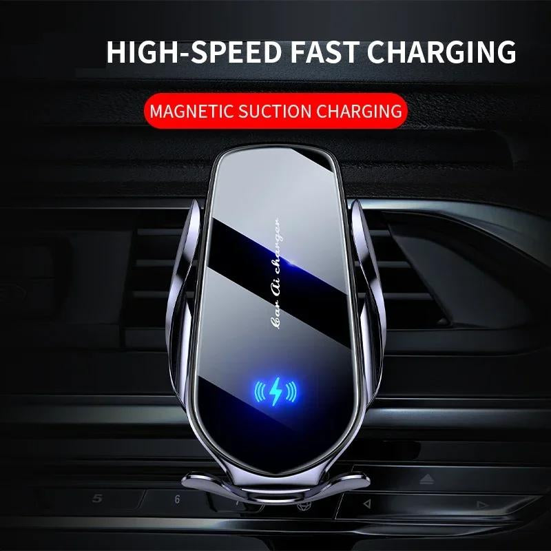 Car Wireless Charger Air Vent Car Phone Holder Mount 15W Fast Charging Station Car Bracket for Iphone 16 15 14 13 12 Samsung Xiaomi